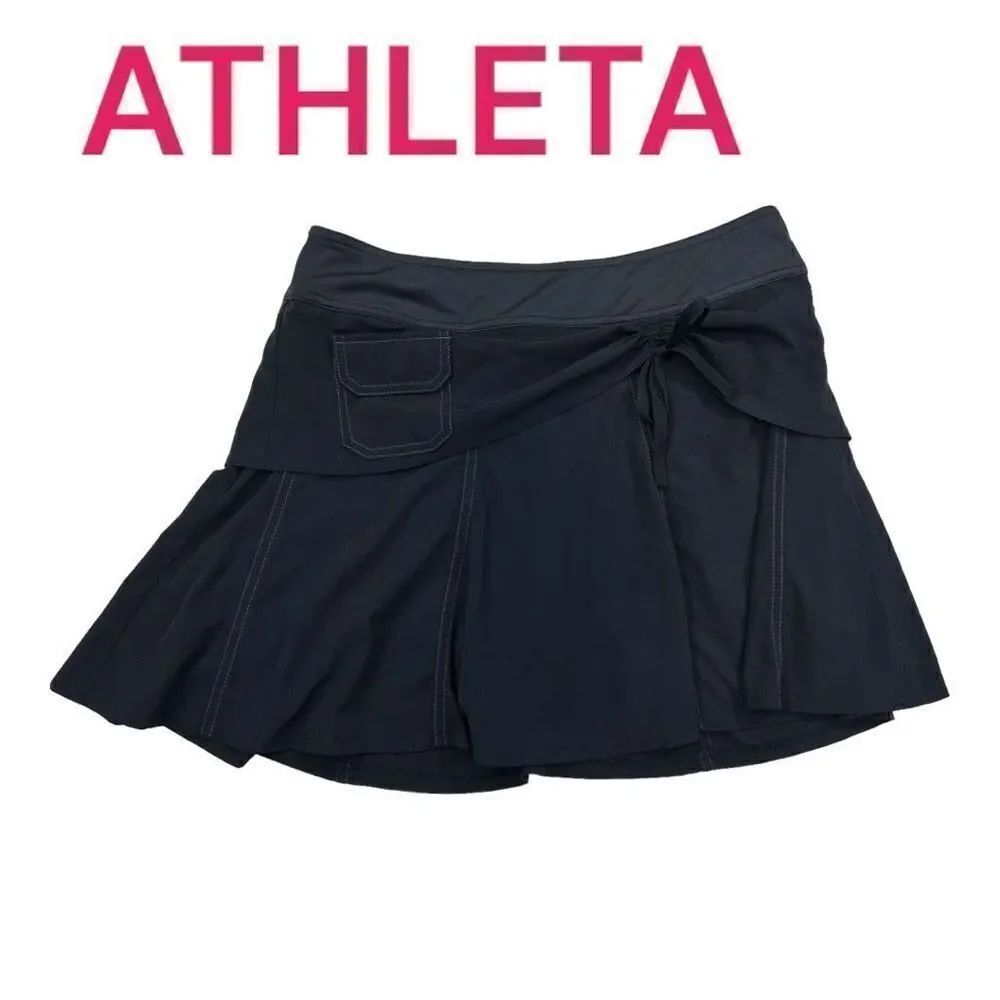 Athleta Women's Wherever Ruffled Layered Active Golf Tennis Skirt Skort Size 4P